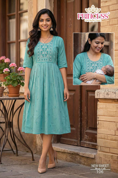 Sweet Princess Creation Heavy Rayon Feeding Kurtis Wholesaler