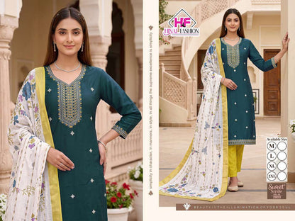 Sweet Smile Vol 28 Hinal Fashion Roman Silk Readymade Pant Style Suits Wholesale Price