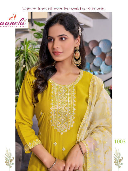 Sweety Aanchi Roman Silk Readymade Anarkali Suits Manufacturer India