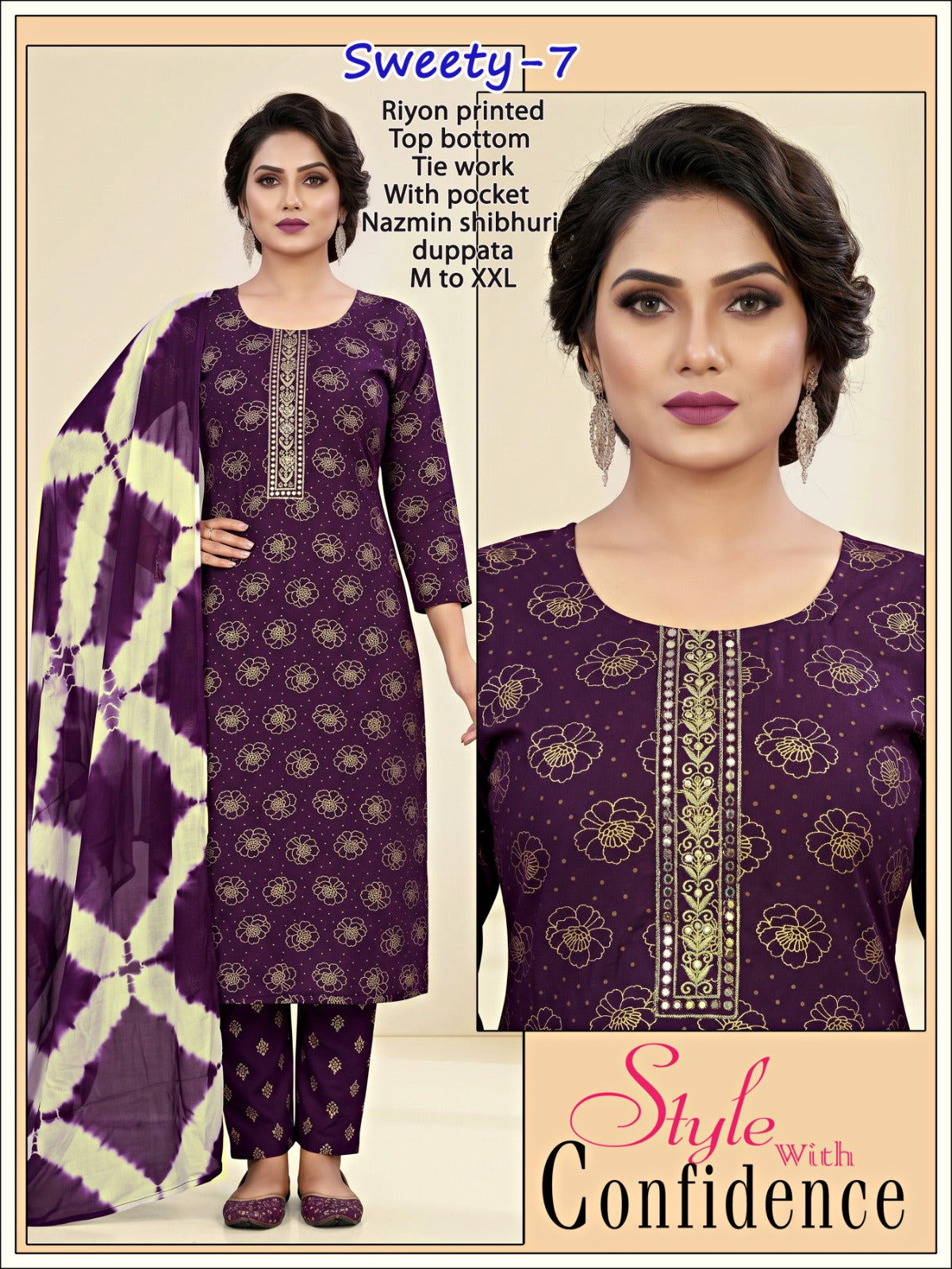 Sweety Infinity Rayon Readymade Pant Style Suits Supplier India