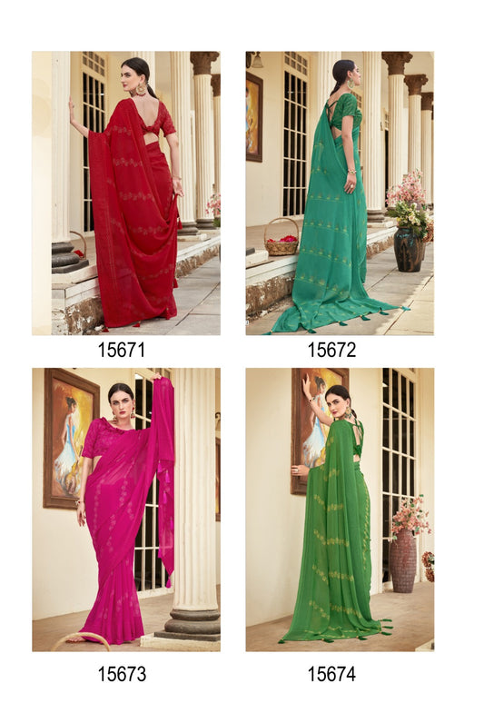 Sweksha Vallabhi Prints Georgette Sarees Supplier Ahmedabad