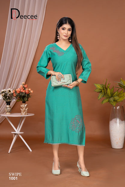 Swipe Deecee Imported Long Straight Kurti Manufacturer India