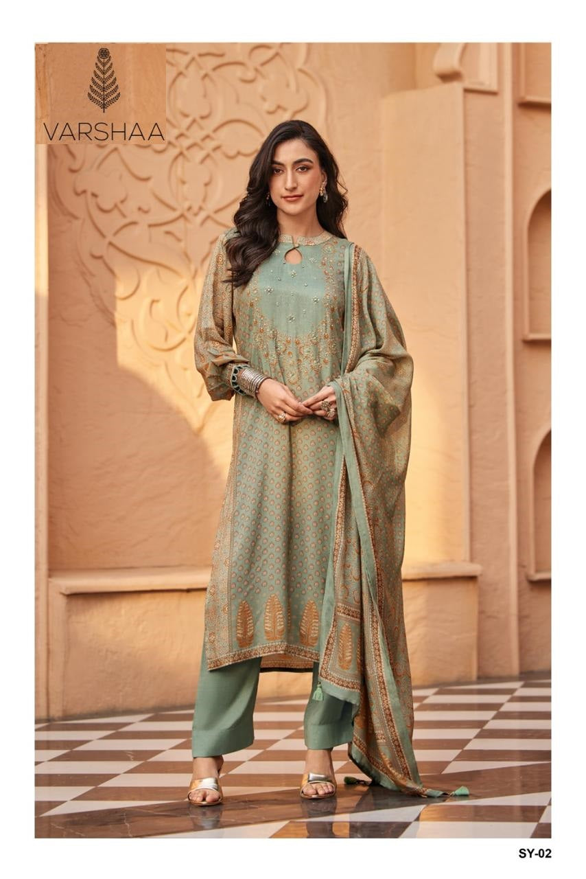 Syahi Varshaa Viscose Muslin Pant Style Suits Supplier Gujarat