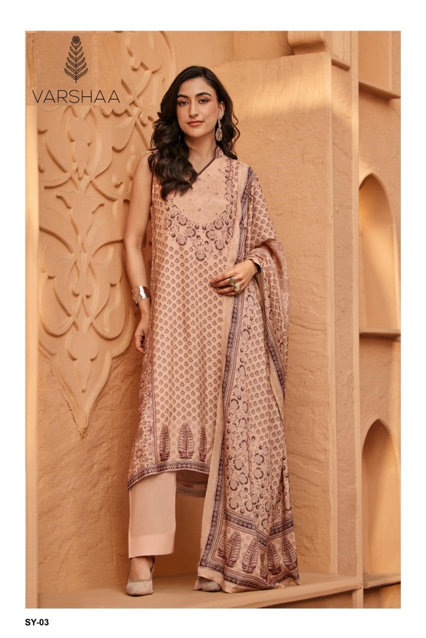 Syahi Varshaa Viscose Muslin Pant Style Suits Supplier Gujarat
