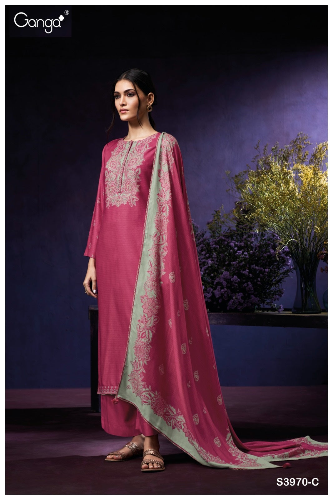 Syara 3970 Ganga Pashmina Suits Manufacturer Gujarat