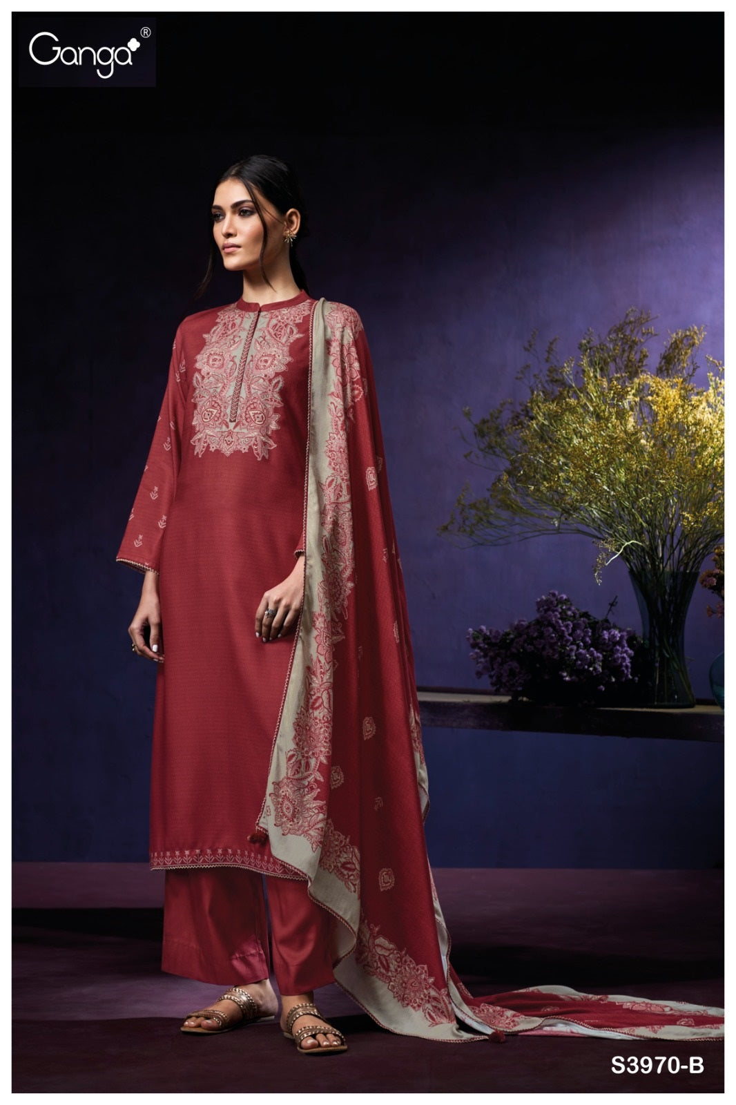 Syara 3970 Ganga Pashmina Suits Manufacturer Gujarat