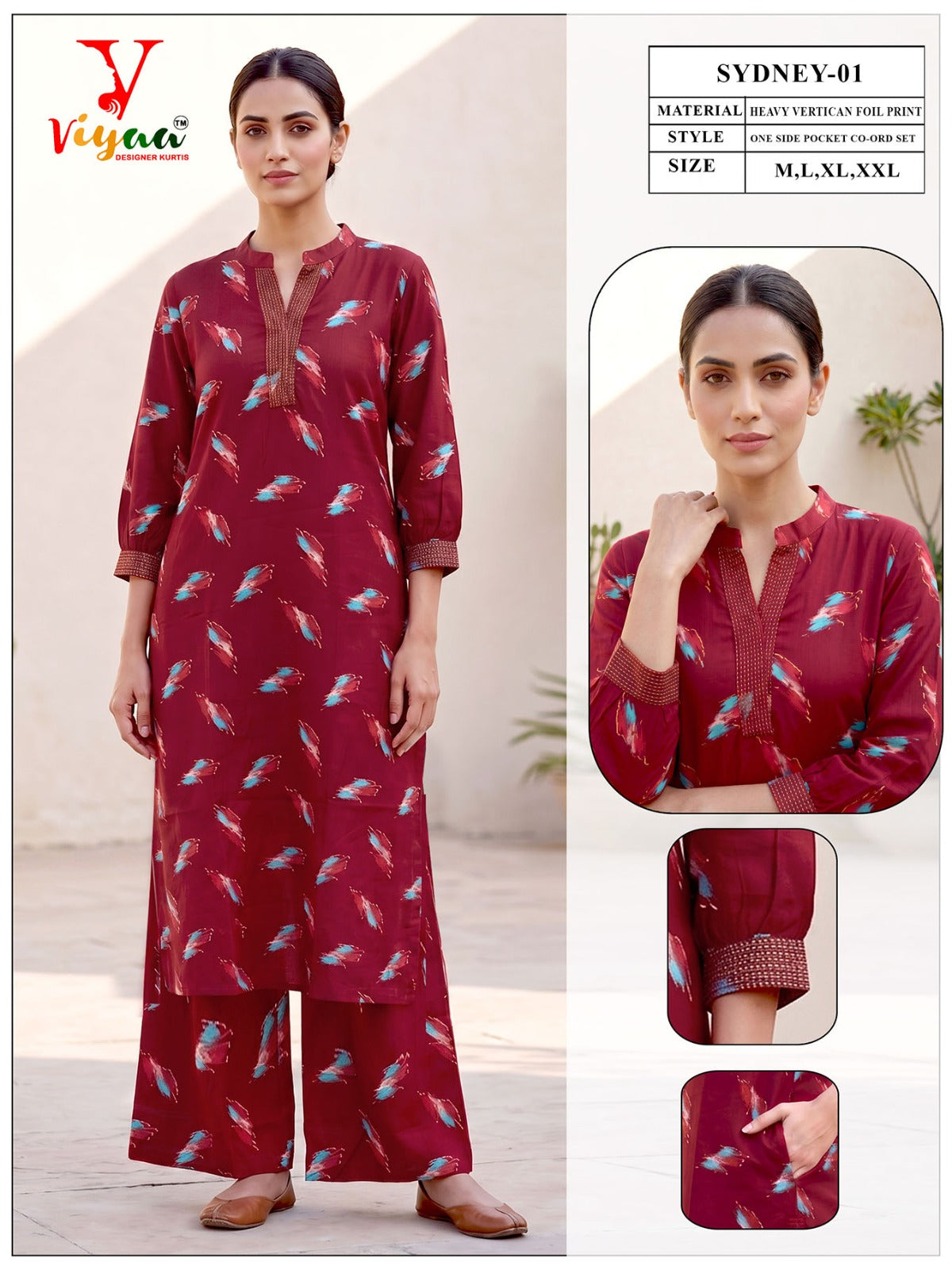 Sydney Viyaa Vertican Co Ord Set Exporter India
