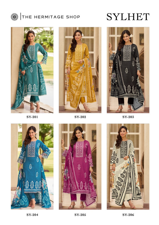 Sylhet The Hermitage Shop Lawn Karachi Salwar Suits Exporter India