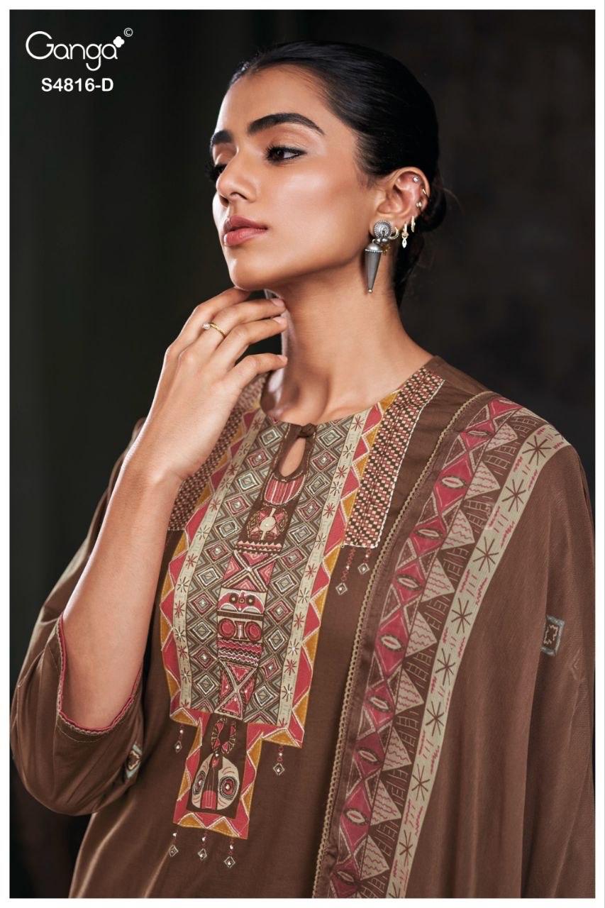 Sylvia S4816 Ganga Cotton Pant Style Suits Wholesale Price