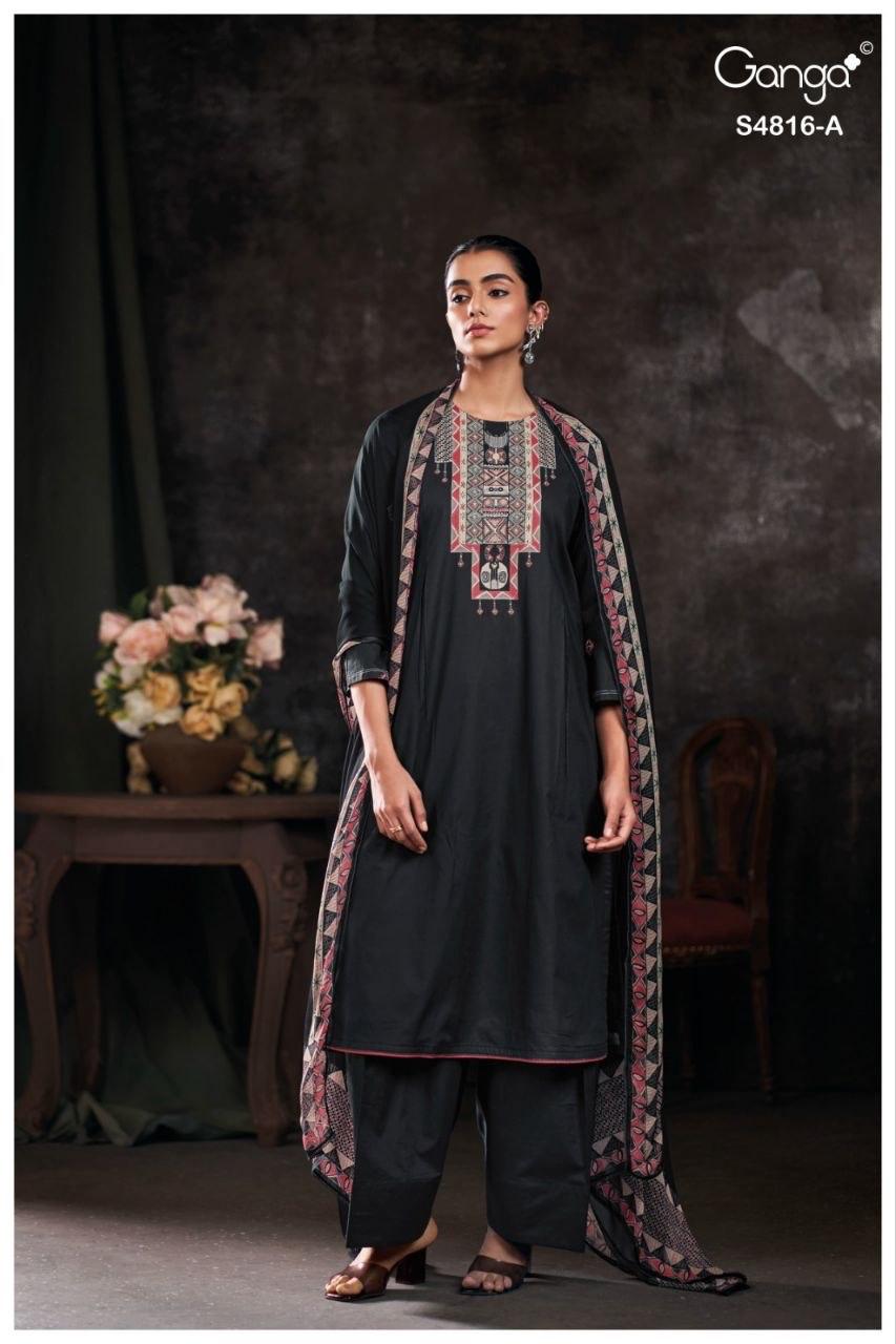 Sylvia S4816 Ganga Cotton Pant Style Suits Wholesale Price