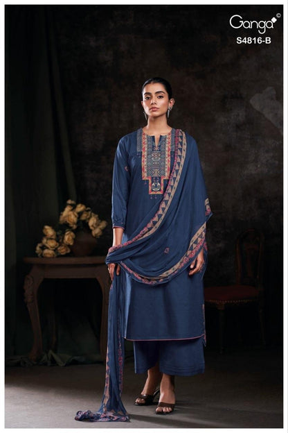Sylvia S4816 Ganga Cotton Pant Style Suits Wholesale Price