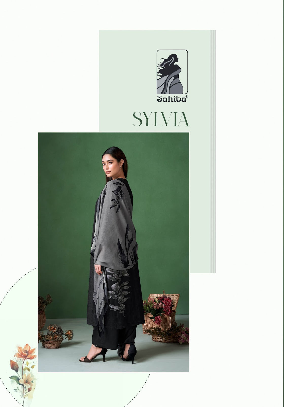 Sylvia Sahiba Muslin Silk Pant Style Suits Supplier Ahmedabad