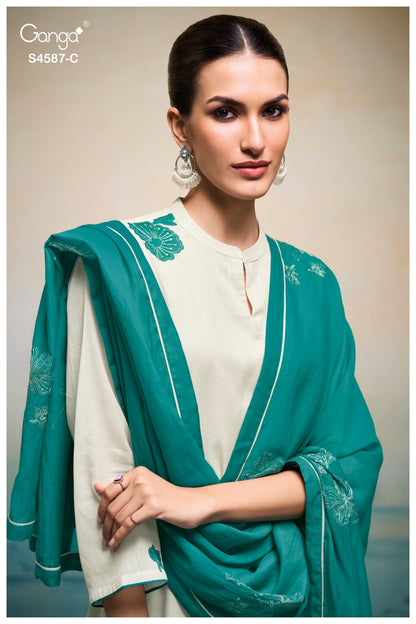 Sylvie 4587 Ganga Bemberg Pant Style Suits Wholesale