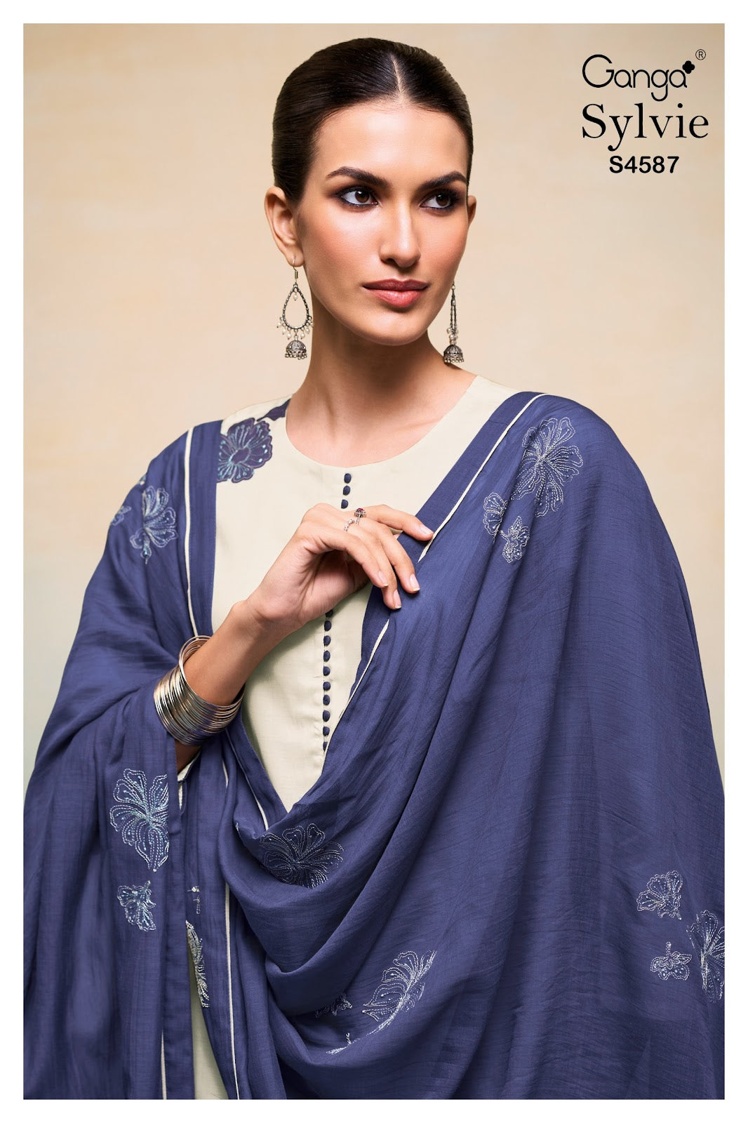 Sylvie 4587 Ganga Bemberg Pant Style Suits Wholesale