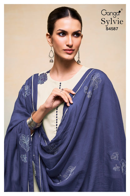 Sylvie 4587 Ganga Bemberg Pant Style Suits Wholesale