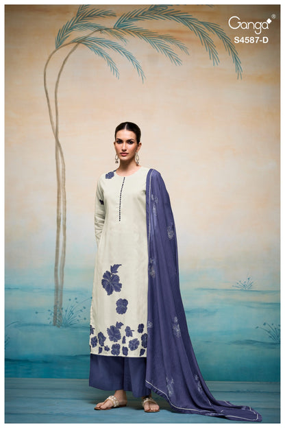 Sylvie 4587 Ganga Bemberg Pant Style Suits Wholesale