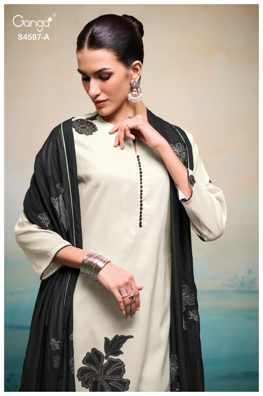 Sylvie 4587 Ganga Bemberg Pant Style Suits Wholesale