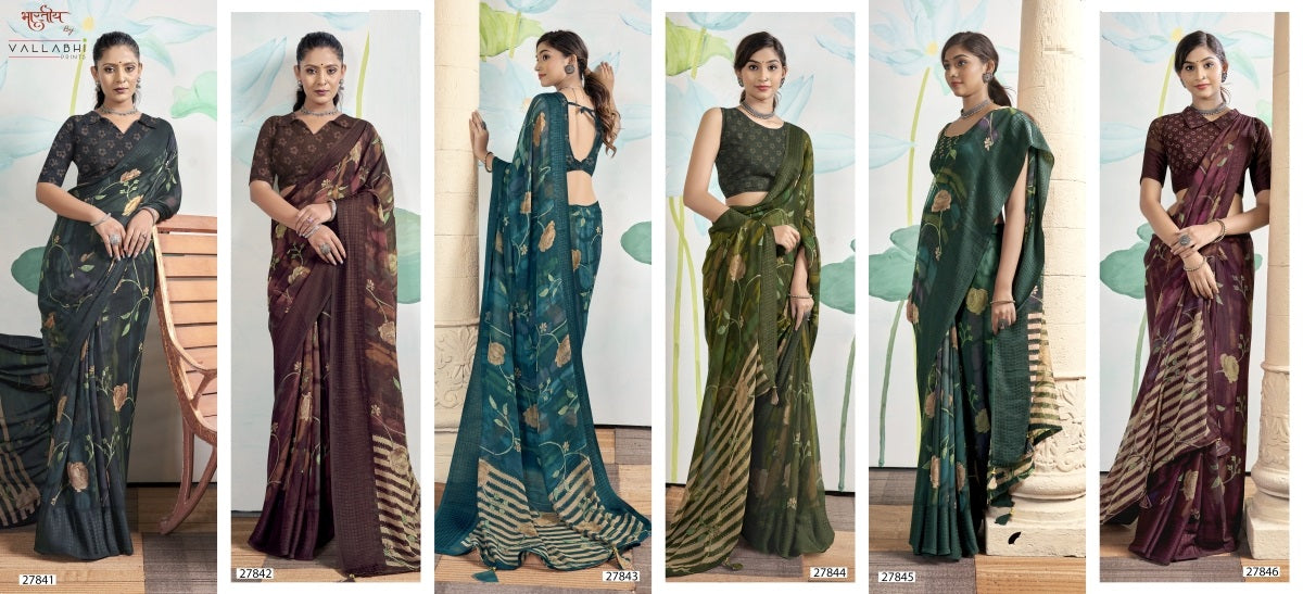 Symphony Vallabhi Prints Georgette Sarees Wholesaler