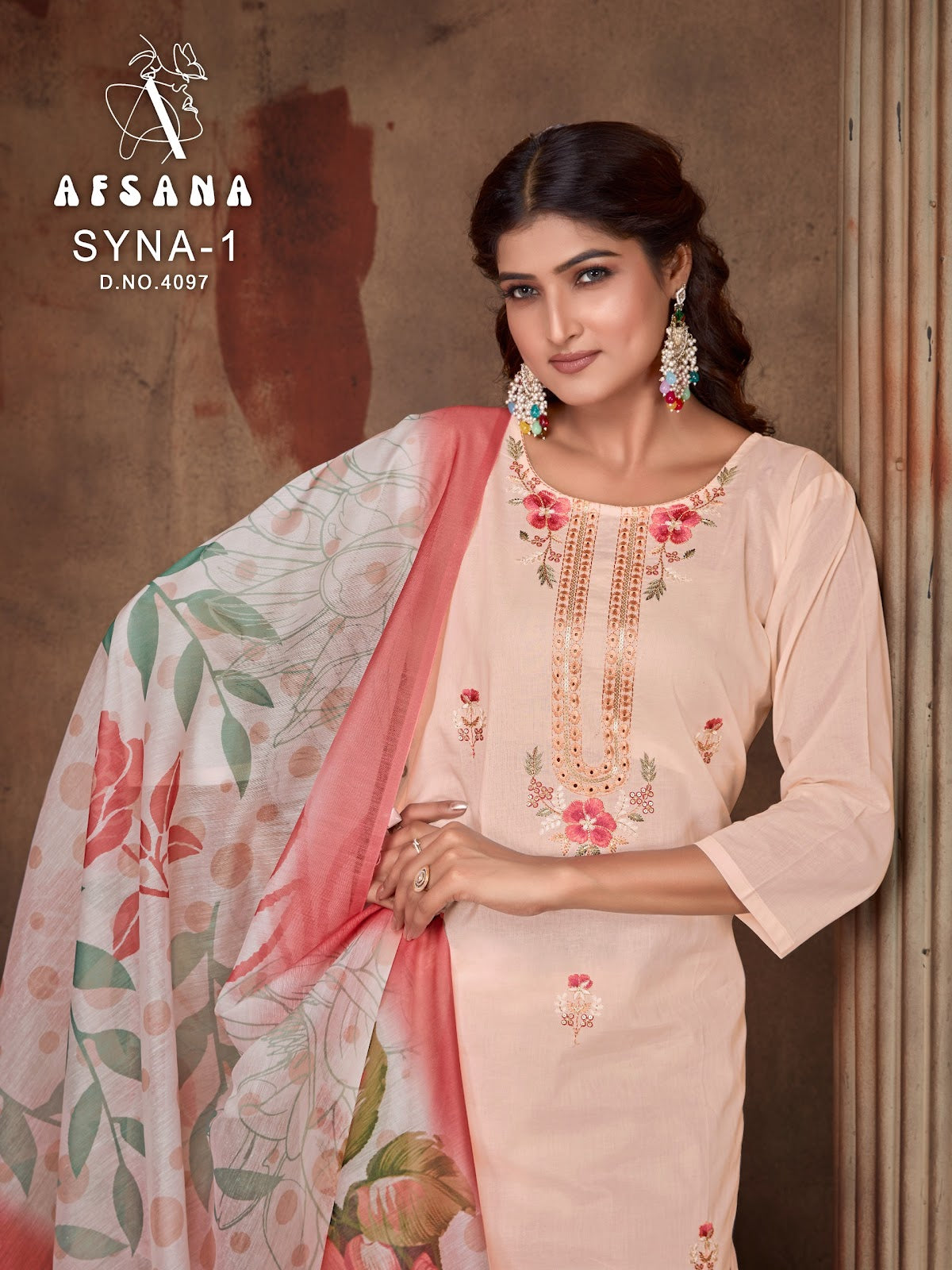 Syna 4097 Afsana Cotton Readymade Pant Style Suits Exporter Ahmedabad