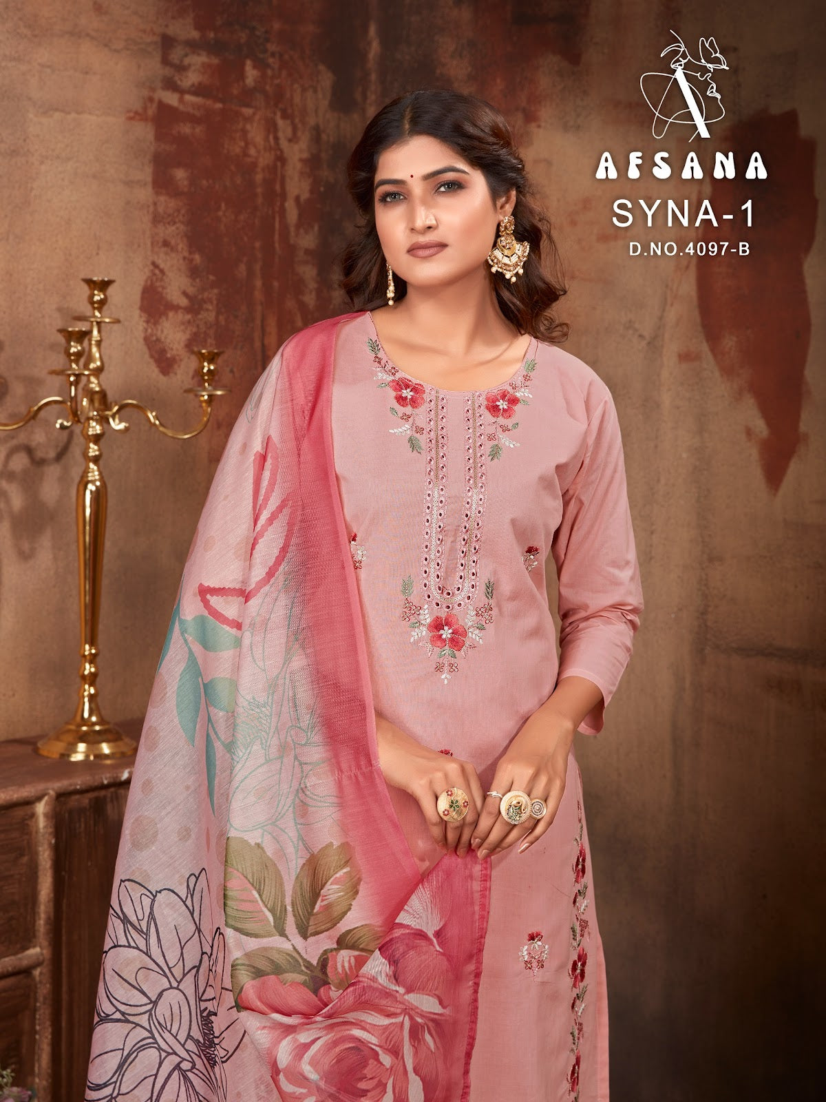 Syna 4097 Afsana Cotton Readymade Pant Style Suits Exporter Ahmedabad
