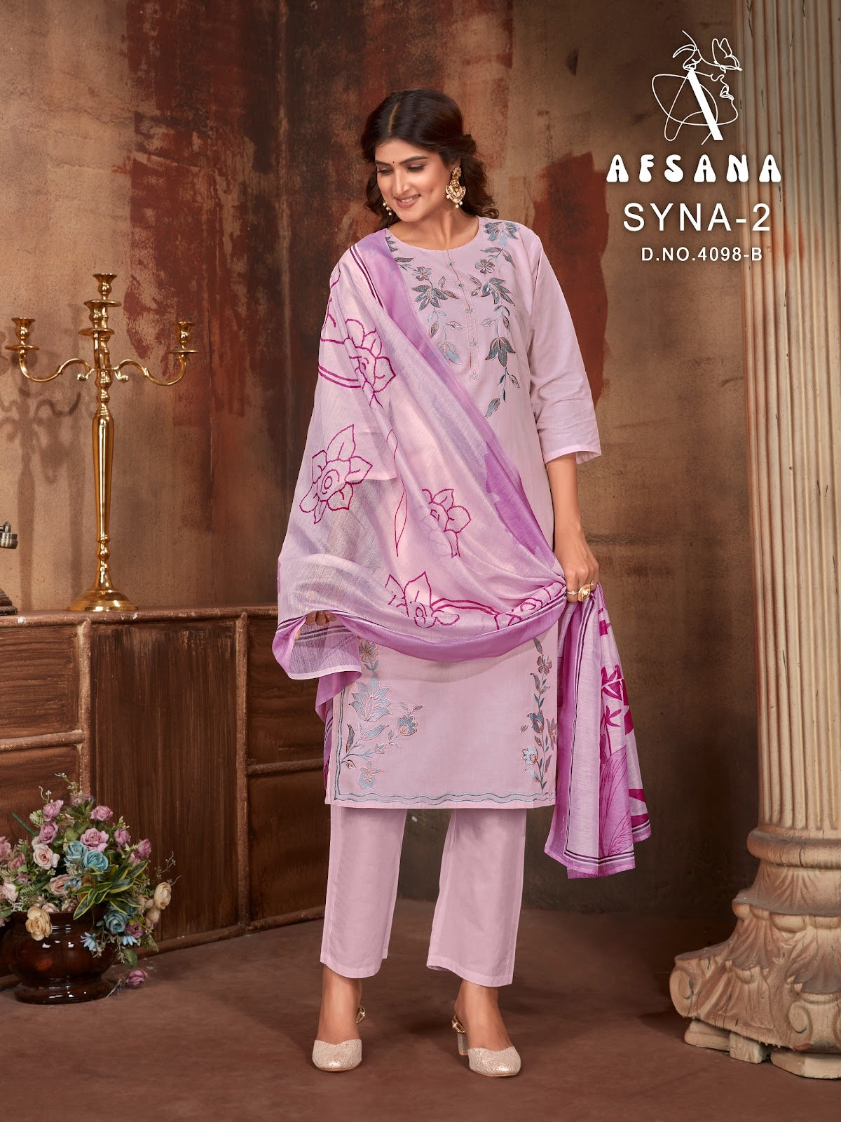 Syna Vol 2 4098 Afsana Cotton Readymade Pant Style Suits Wholesaler Gujarat