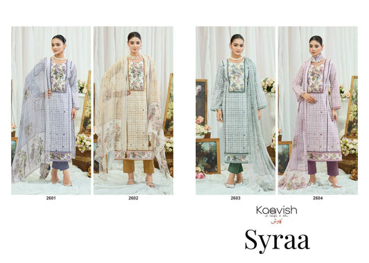 Syraa Kaavish Lawn Cotton Pant Style Suits Exporter India