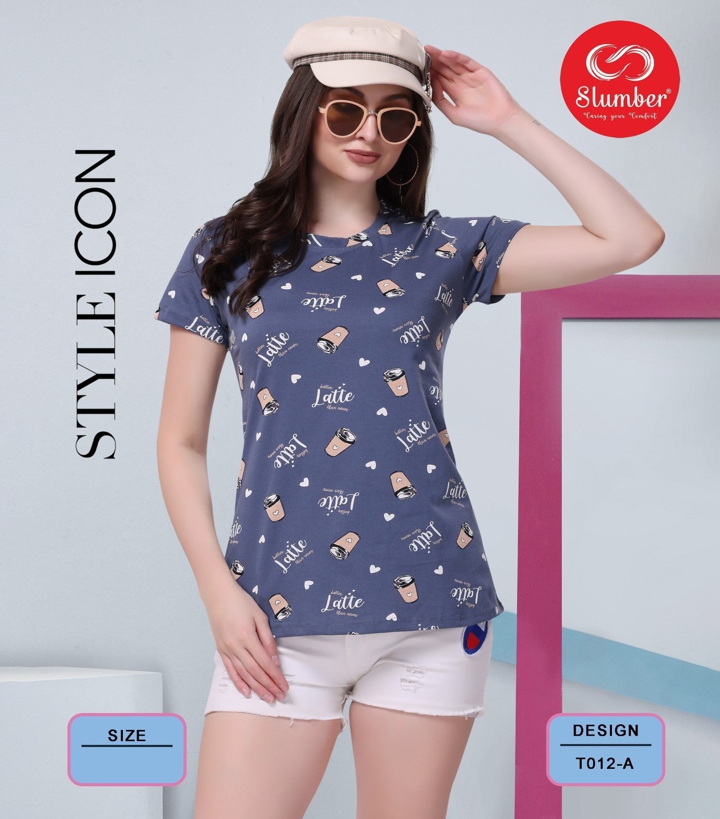 T012-020126 Slumber Cotton Women Tshirt Manufacturer Ahmedabad
