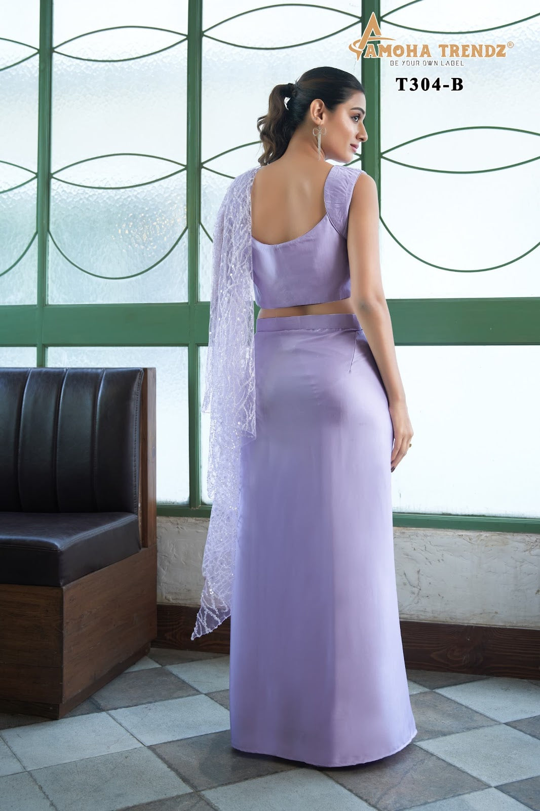 T304 Amoha Imported Ready To Wear Saree Wholesale