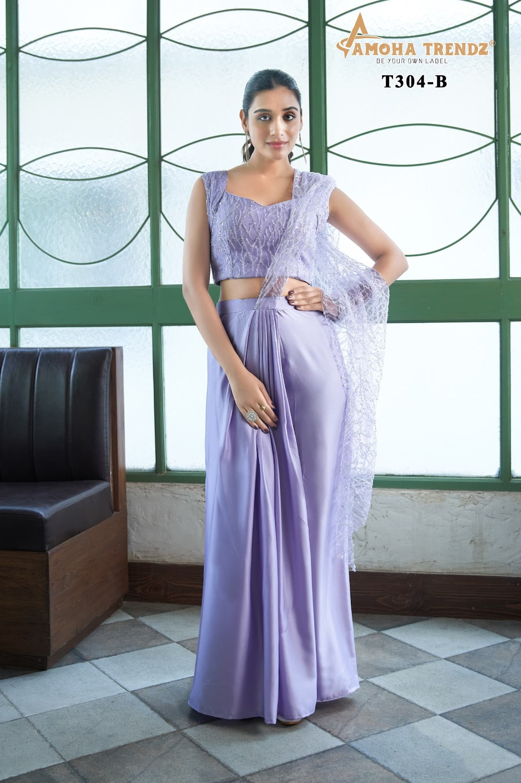 T304 Amoha Imported Ready To Wear Saree Wholesale