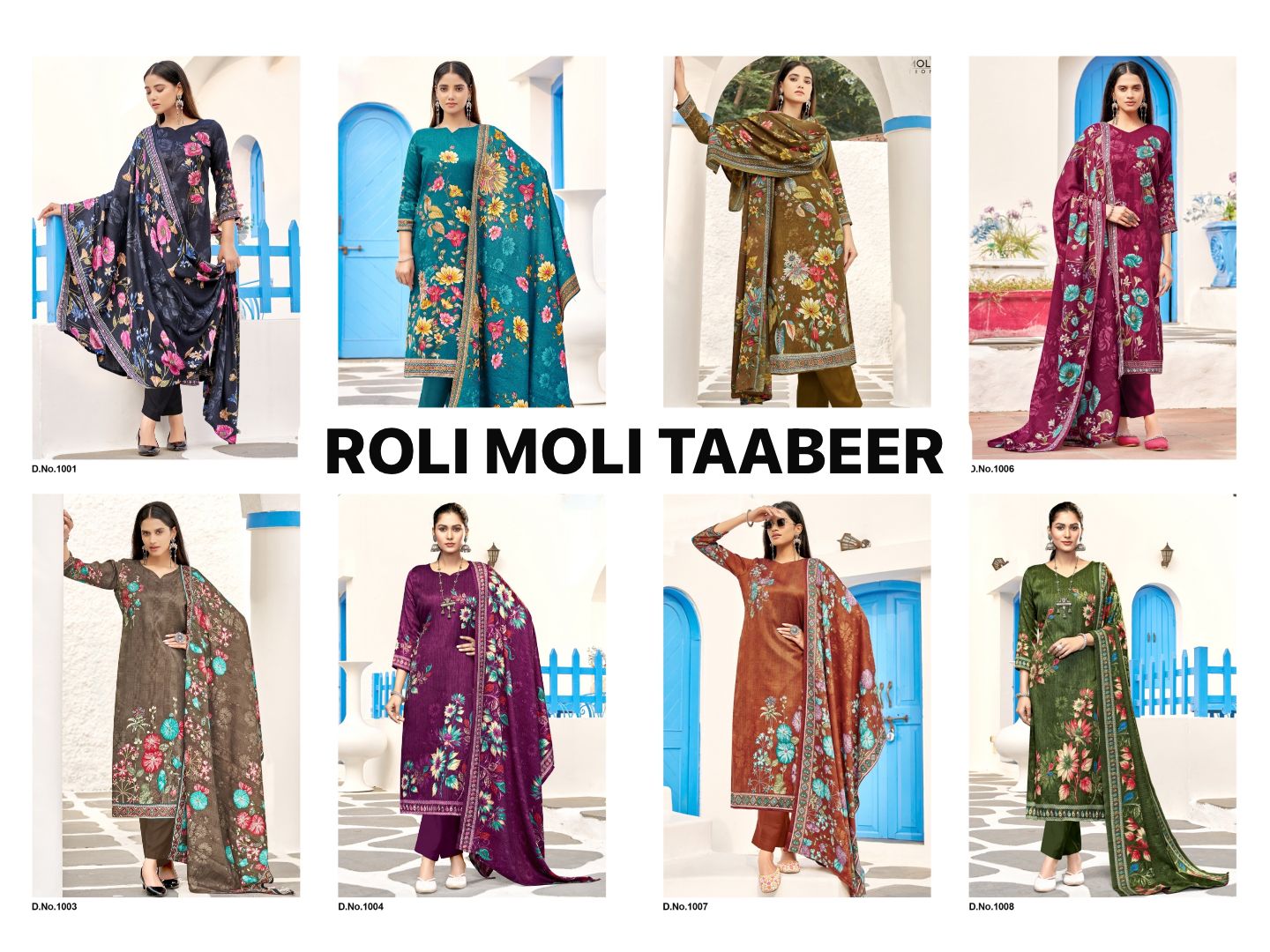 Taabeer Roli Moli Karachi Pashmina Salwar Suits Wholesale Rate