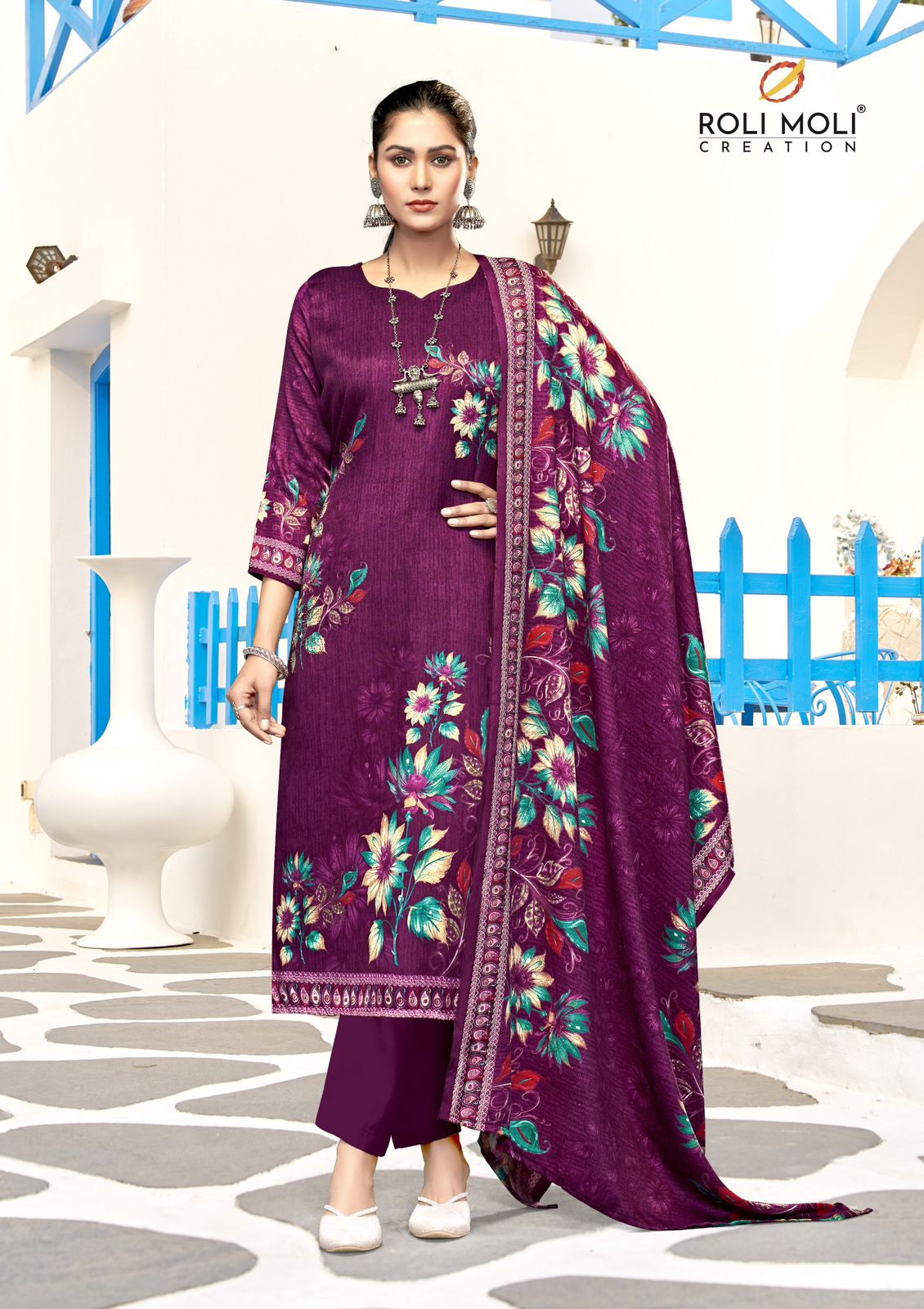 Taabeer Roli Moli Karachi Pashmina Salwar Suits Wholesale Rate