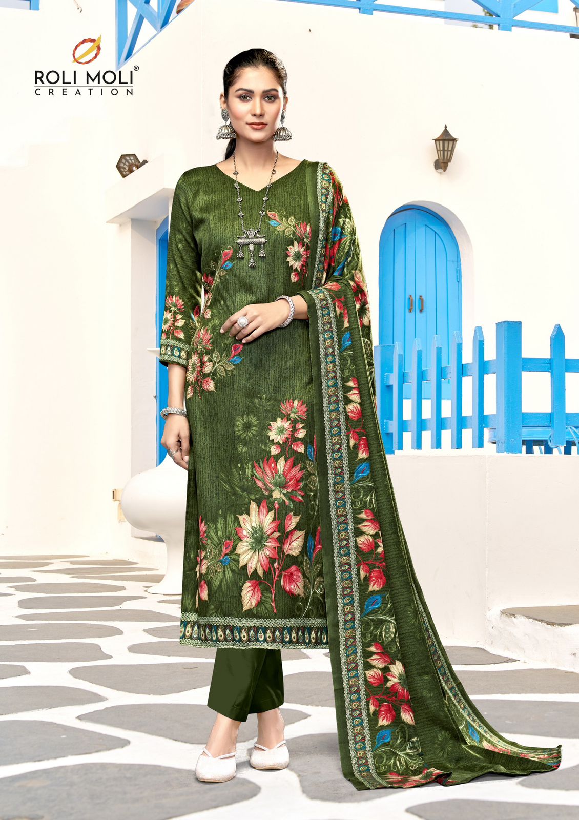 Taabeer Roli Moli Karachi Pashmina Salwar Suits Wholesale Rate