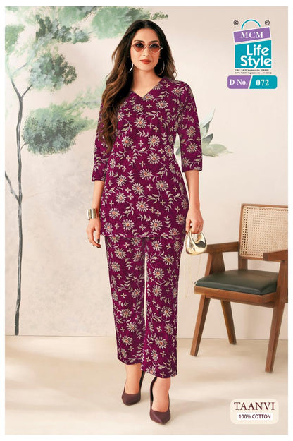 Taanvi Mcm Lifestyle Co Ord Set Wholesaler Ahmedabad