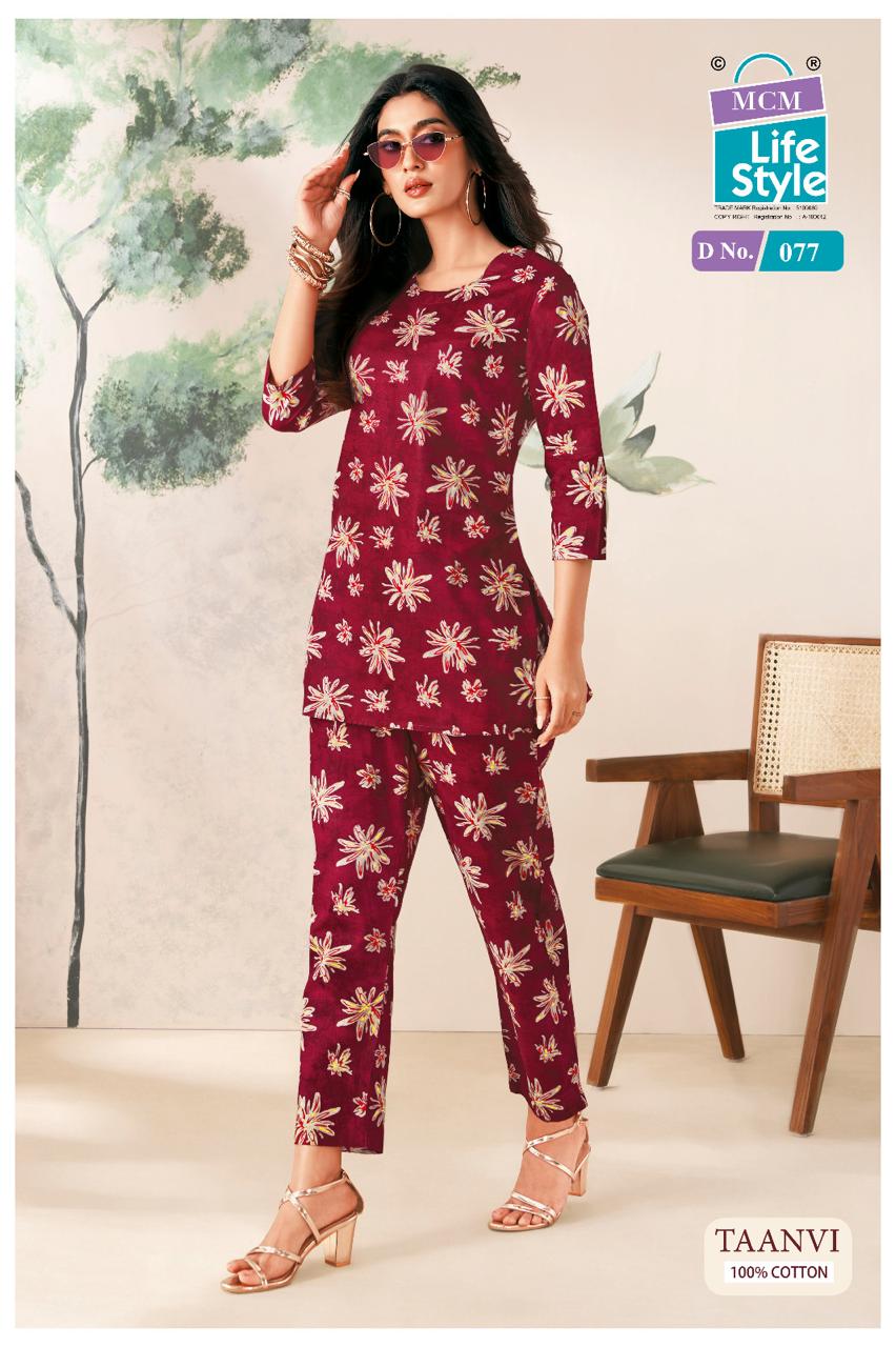 Taanvi Mcm Lifestyle Co Ord Set Wholesaler Ahmedabad