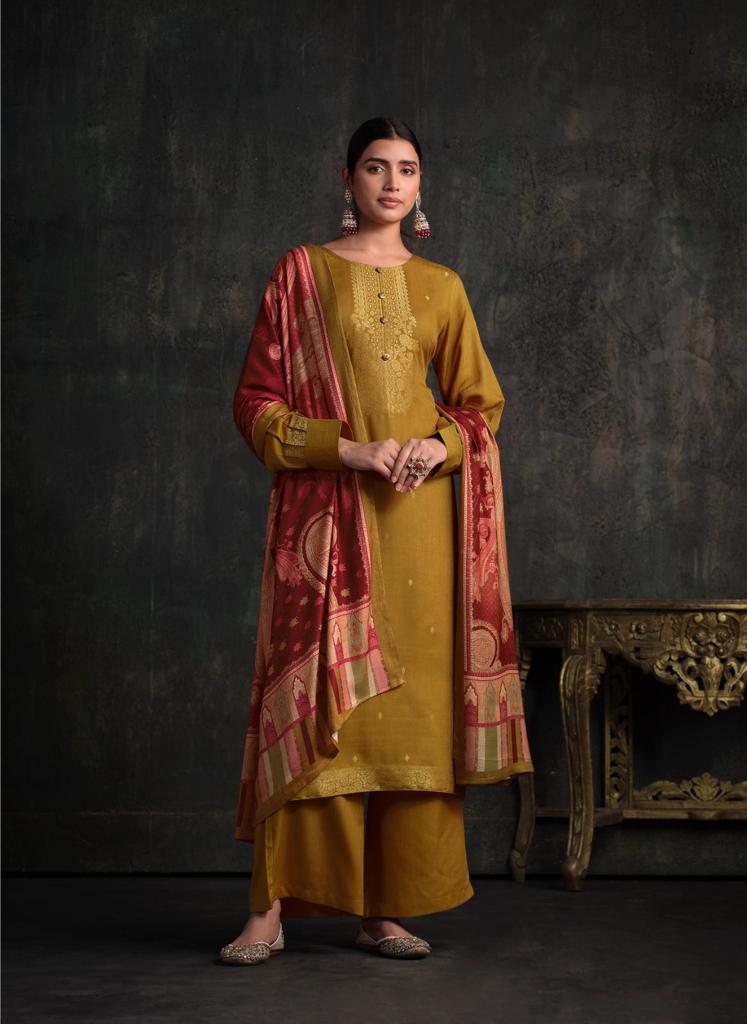 Taanvi Varsha Fashions Woven Silk Pashmina Suits Manufacturer India