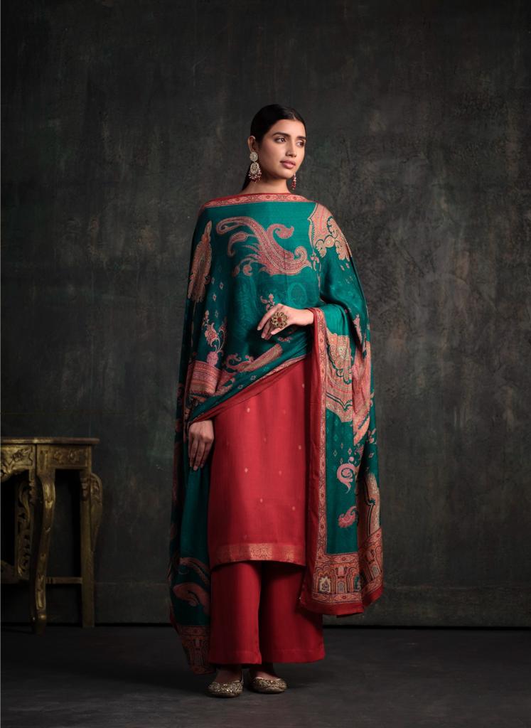 Taanvi Varsha Fashions Woven Silk Pashmina Suits Manufacturer India