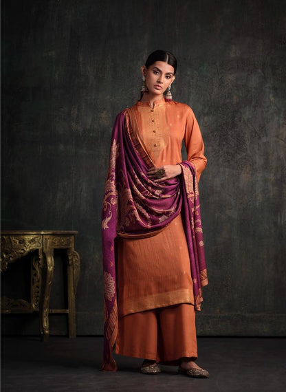 Taanvi Varsha Fashions Woven Silk Pashmina Suits Manufacturer India