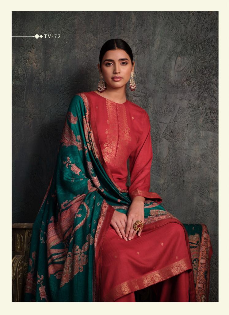 Taanvi Varsha Fashions Woven Silk Pashmina Suits Manufacturer India