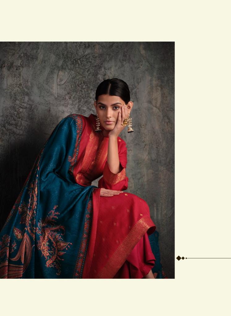 Taanvi Varsha Fashions Woven Silk Pashmina Suits Manufacturer India