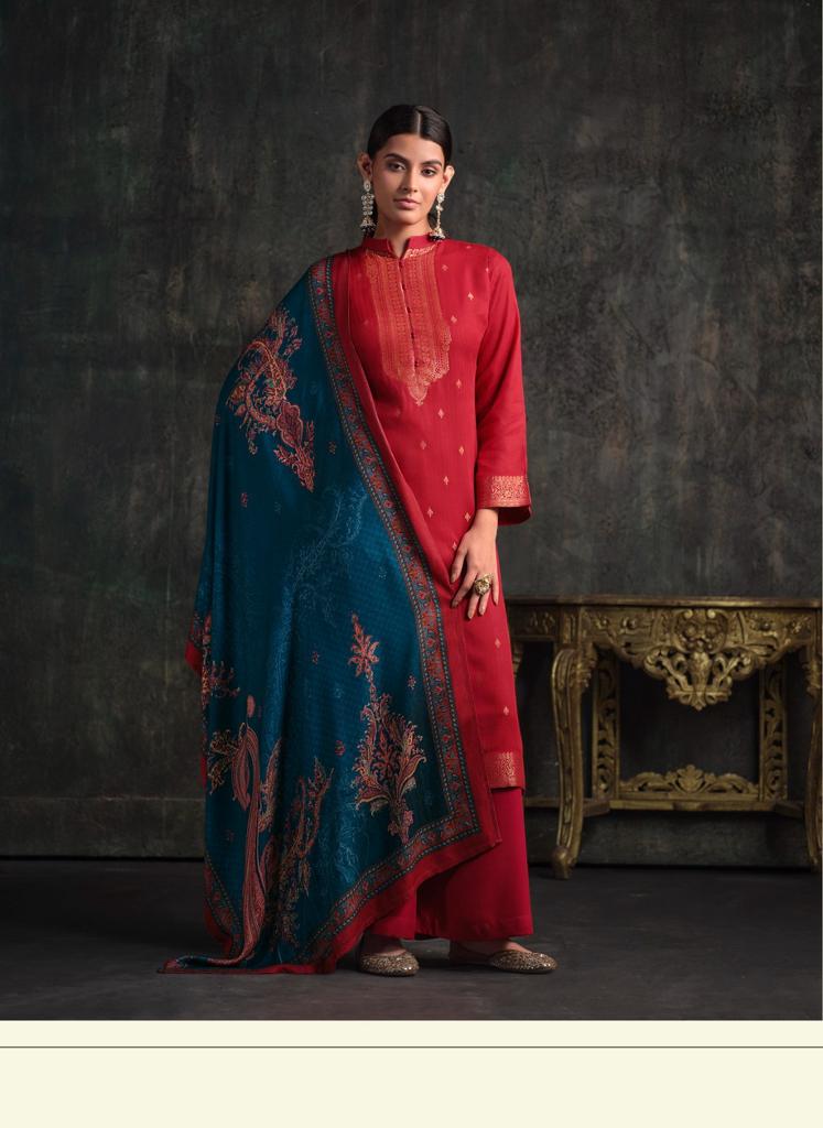 Taanvi Varsha Fashions Woven Silk Pashmina Suits Manufacturer India