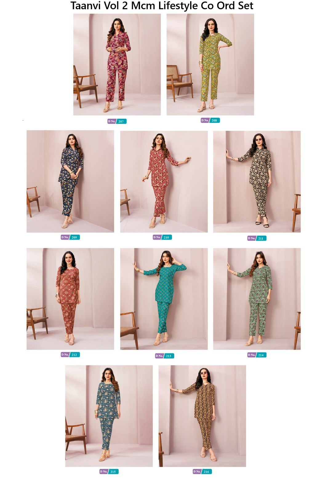 Taanvi Vol 2 Mcm Lifestyle Co Ord Set Wholesaler