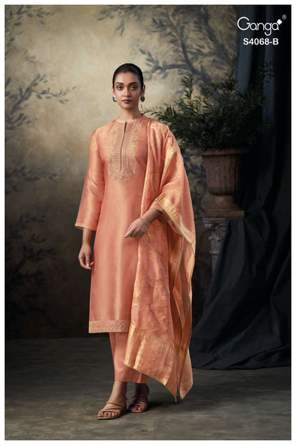 Taapsee 4068 Ganga Premium Bemberg Plazzo Style Suits Manufacturer India