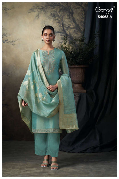 Taapsee 4068 Ganga Premium Bemberg Plazzo Style Suits Manufacturer India