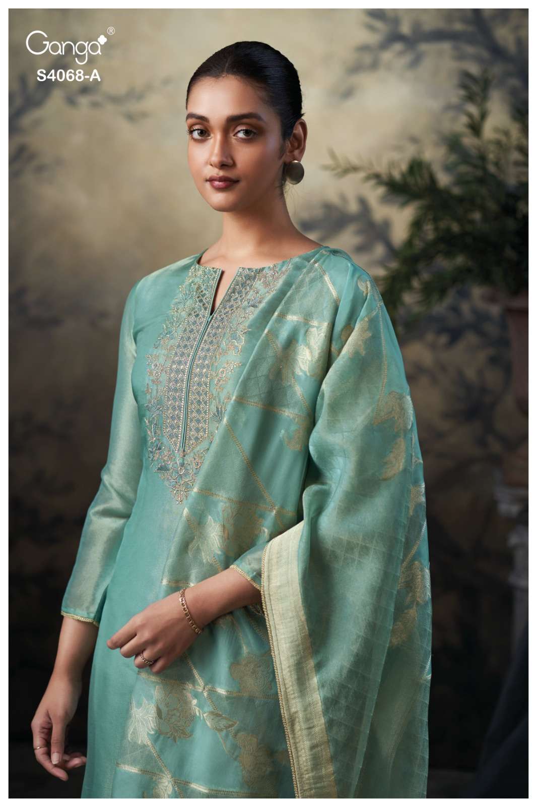 Taapsee 4068 Ganga Premium Bemberg Plazzo Style Suits Manufacturer India