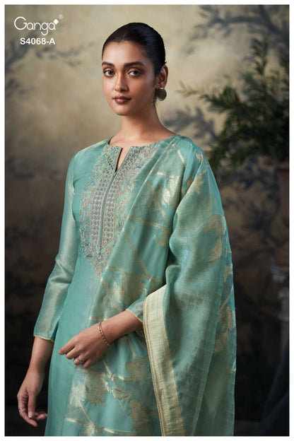 Taapsee 4068 Ganga Premium Bemberg Plazzo Style Suits Manufacturer India