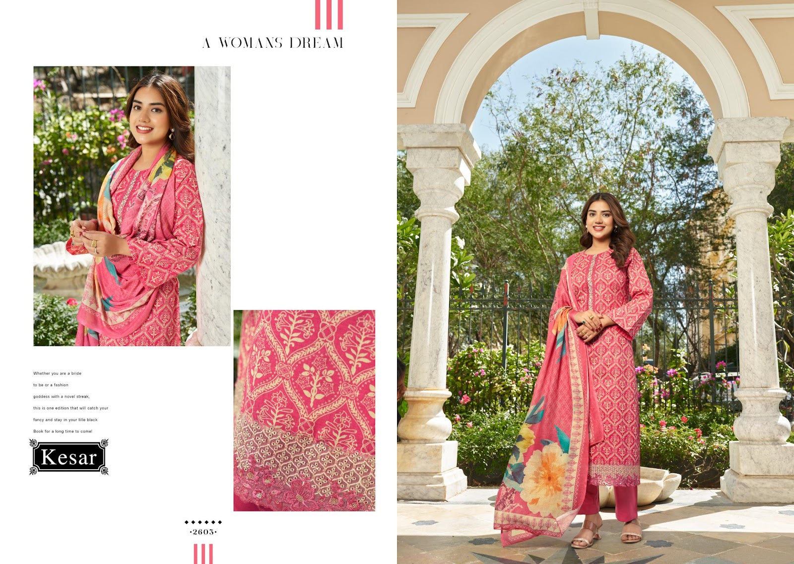 Taapsee Kesar Cambric Pant Style Suits Supplier