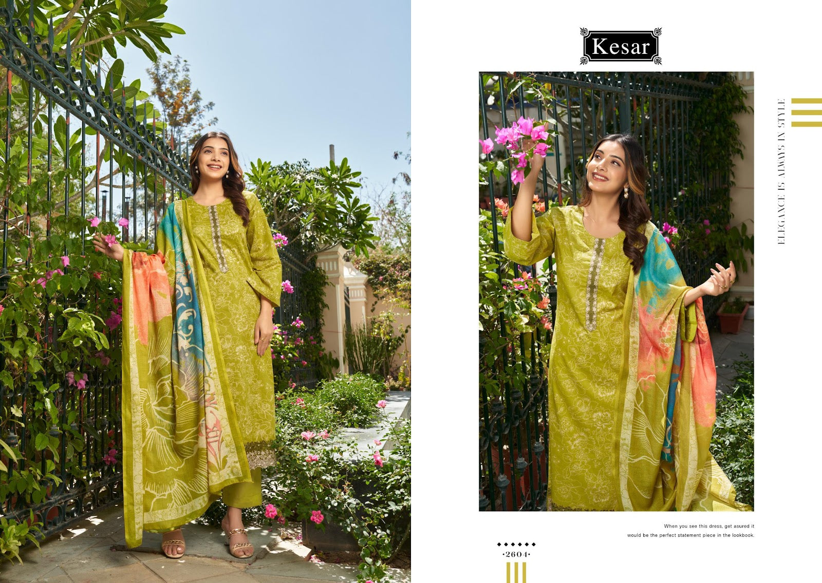 Taapsee Kesar Cambric Pant Style Suits Supplier