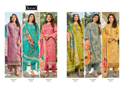 Taapsee Kesar Cambric Pant Style Suits Supplier