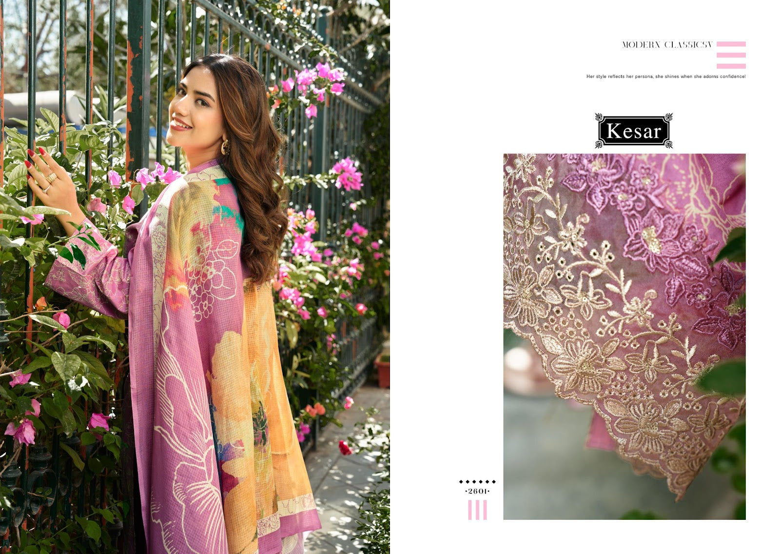 Taapsee Kesar Cambric Pant Style Suits Supplier