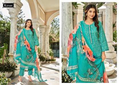 Taapsee Kesar Cambric Pant Style Suits Supplier